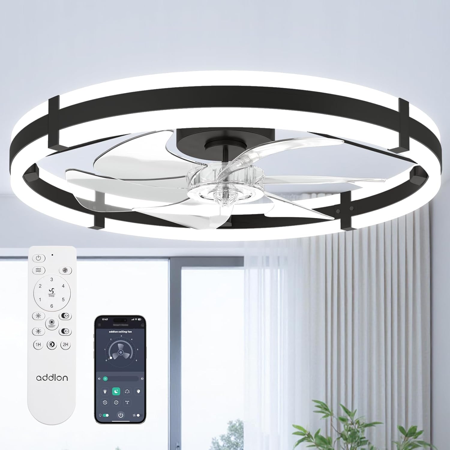 Ceiling Fan Mount - 24 inch Ceiling Fan with Light