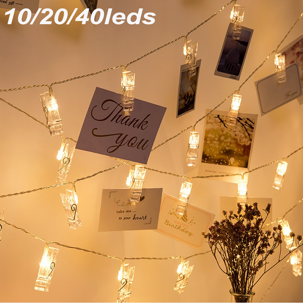 Picture Hanging Strip - LED Photo Clip String Light, 1m/3m/6m