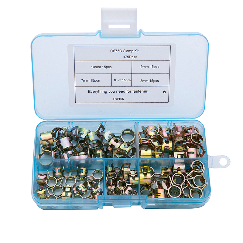 75Pcs/set 6-10mm Spring Fuel O – Hose Clamp Assorted Bewertung und Preis