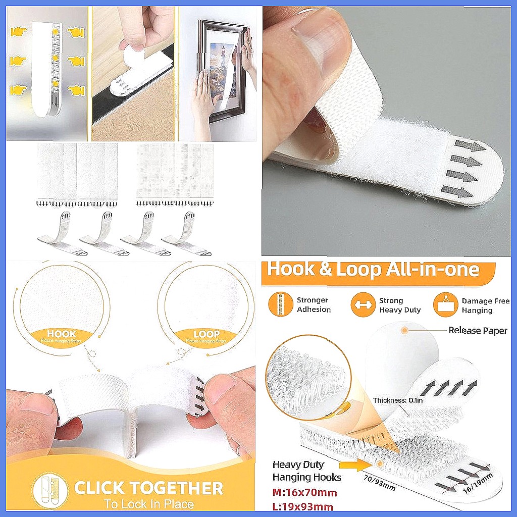12 Pairs Heavy Duty Picture Ha – Picture Hanging Strip Bewertung und Preis