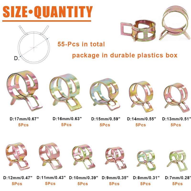 55PCS/Set 7-17mm Spring Hose P – Hose Clamp Assorted Bewertung und Preis