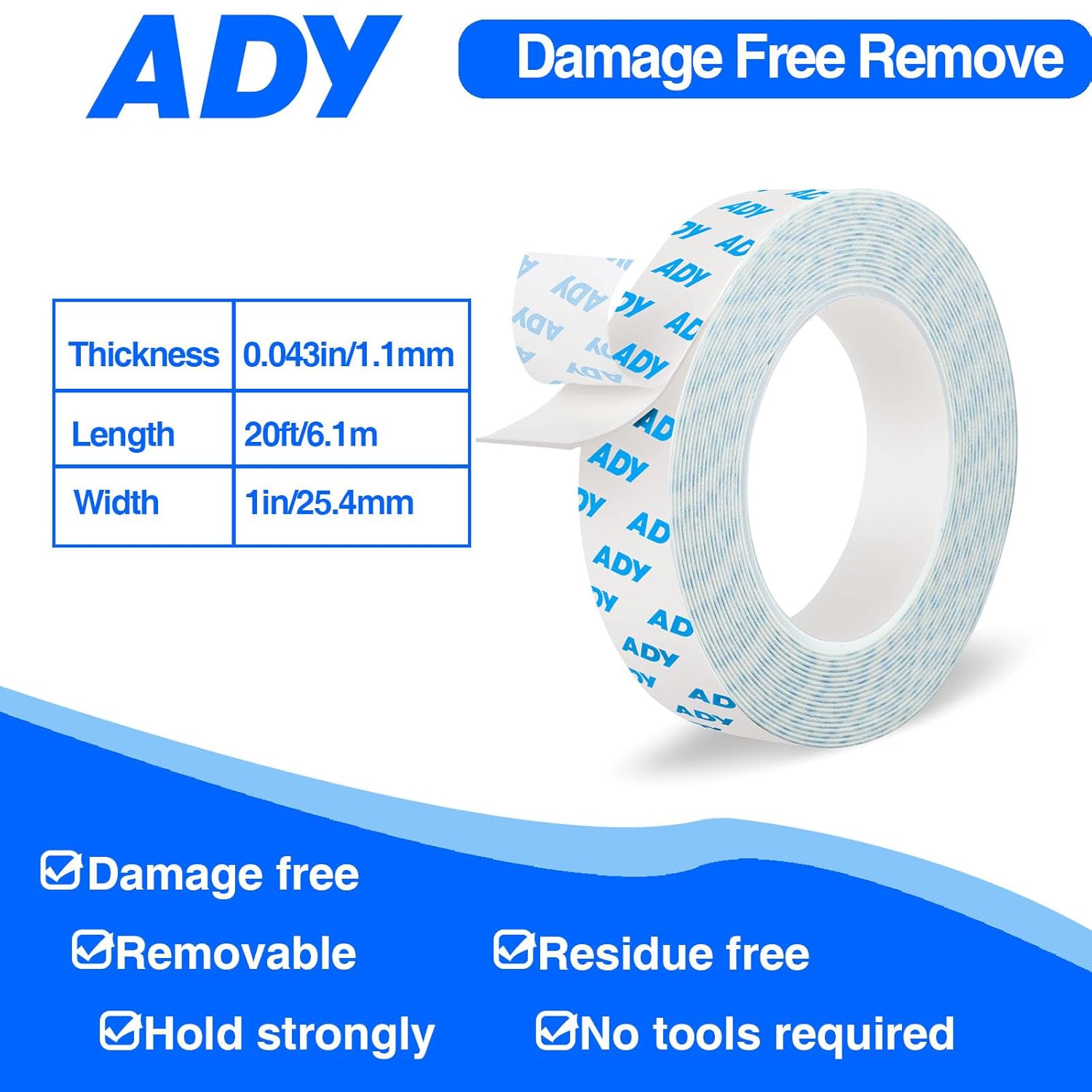 Removable Double Sided Tape fo – Picture Hanging Strip Bewertung und Preis