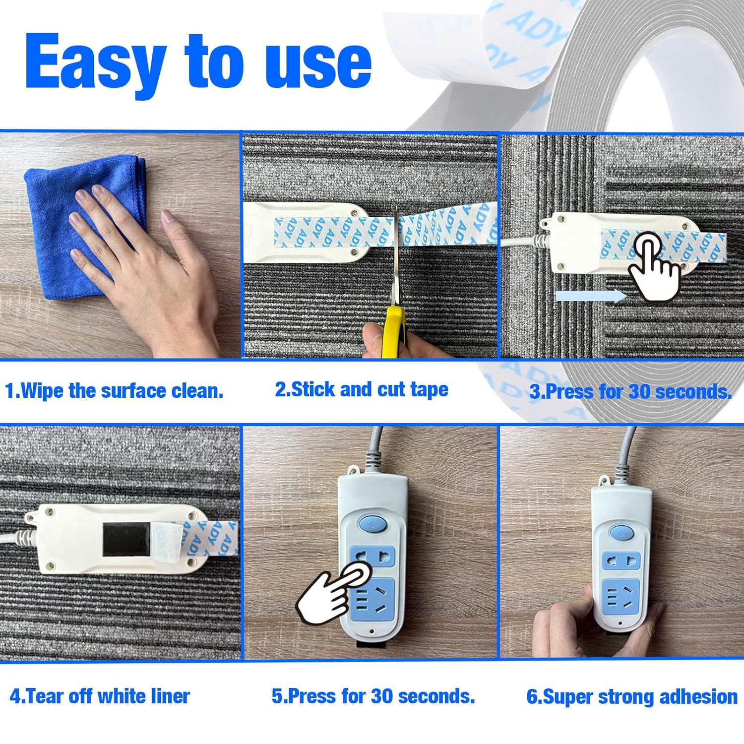 Removable Double Sided Tape fo – Picture Hanging Strip Bewertung und Preis