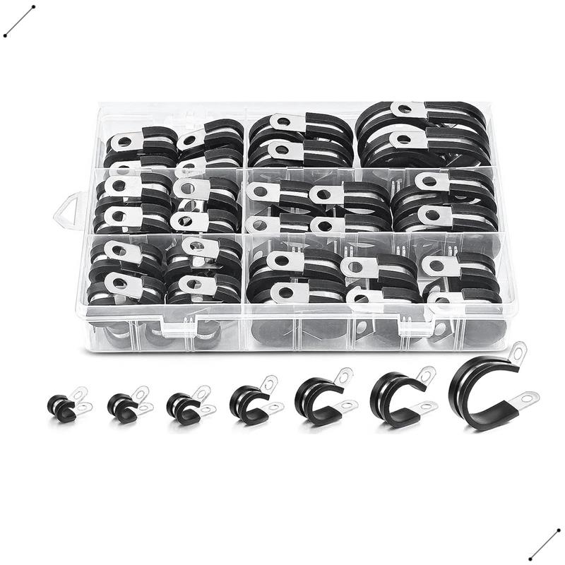 60Pcs Cable Clamps Assortment  – Hose Clamp Assorted Bewertung und Preis