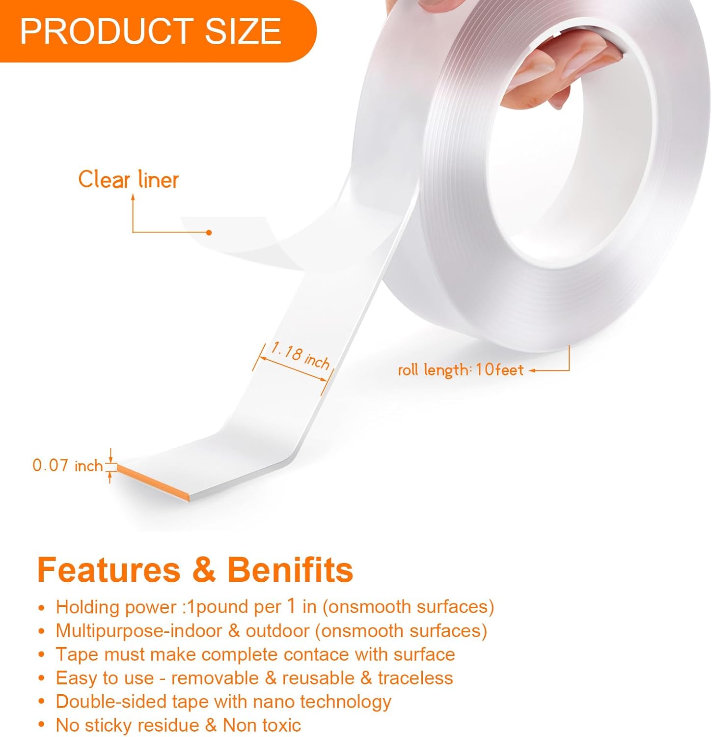Double Sided Tape Heavy Duty,  – Picture Hanging Strip Bewertung und Preis