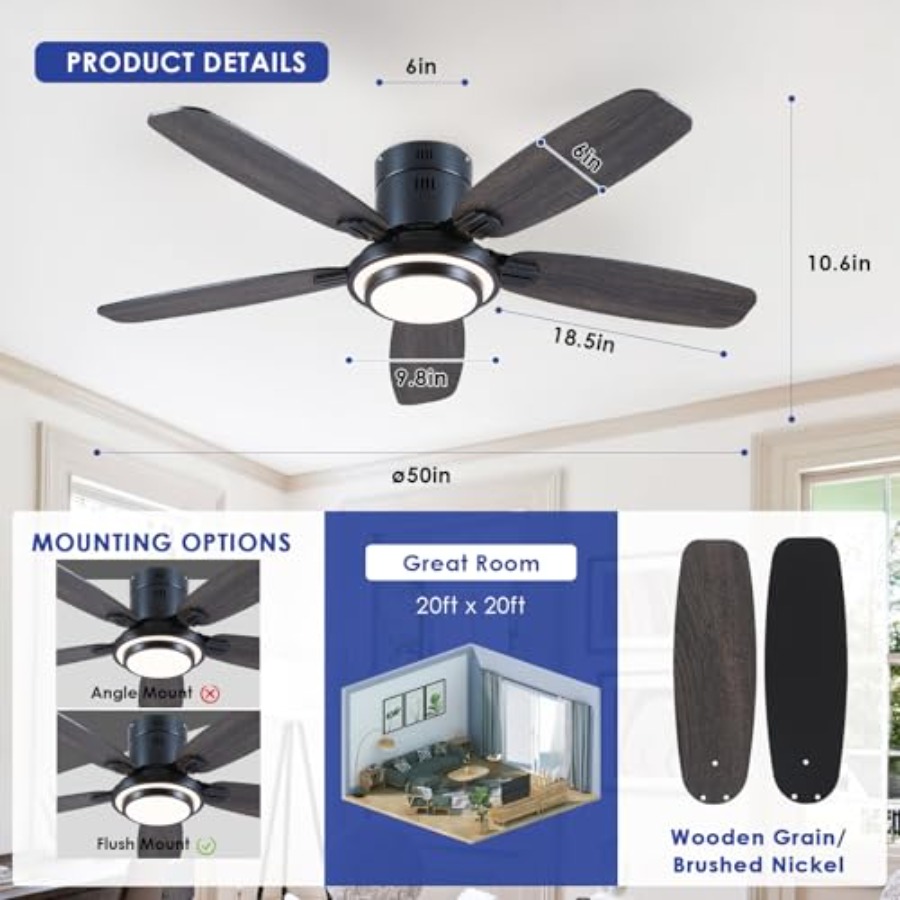 Low Profile Ceiling Fans with  – Ceiling Fan Mount Bewertung und Preis