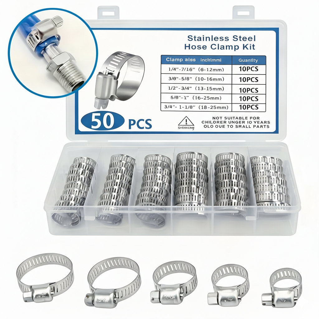 40/50Pcs Stainless Steel Hose  – Hose Clamp Assorted Bewertung und Preis