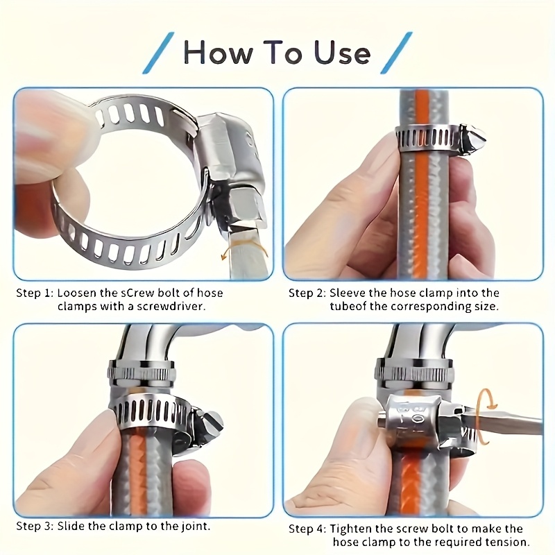 40/50Pcs Stainless Steel Hose  – Hose Clamp Assorted Bewertung und Preis